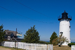 East Chop Lighthouse Tower Atop Hill on Marthas Vineyard